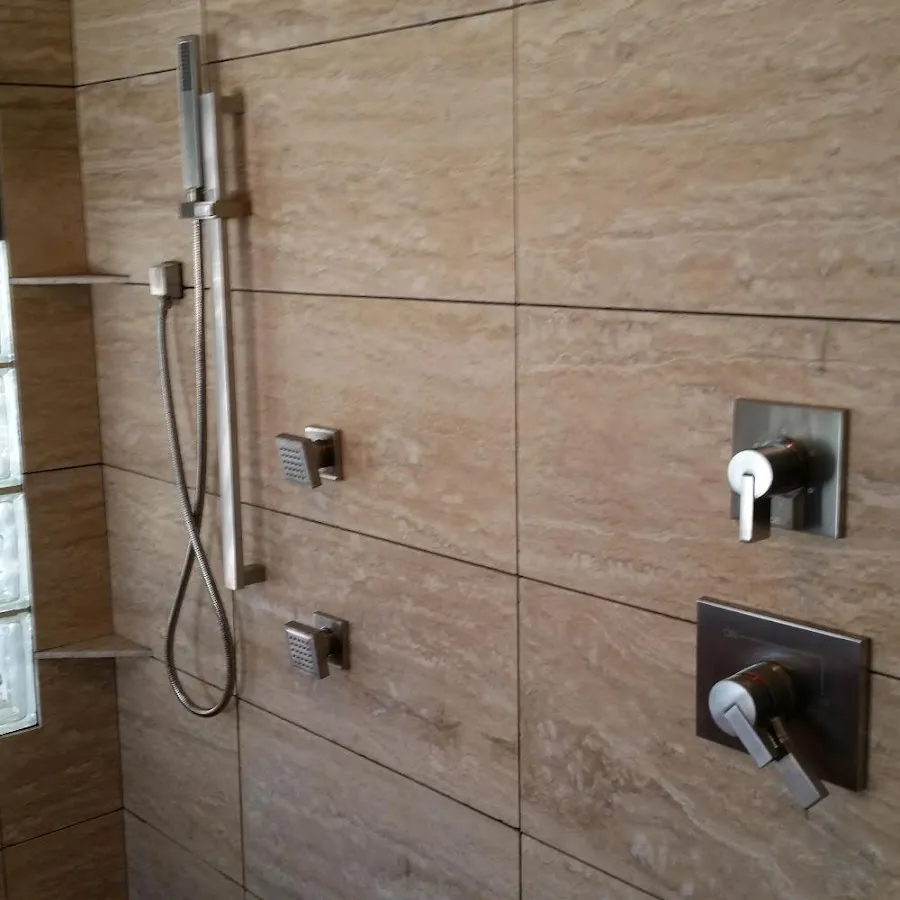 Shower fixture installation for Water Heater Replacement in Glencoe